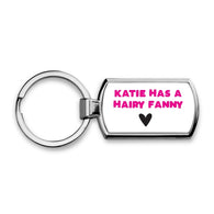 Personalised Hairy Fanny Keyring